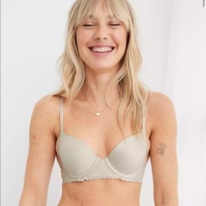 32B Aerie Pink Lace Bra